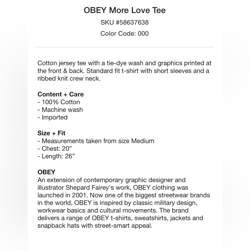 Urban Outfitters OBEY “More Love” LGBT Tee - Picture 4 of 4